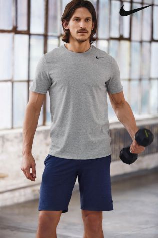 Grey Nike Gym Dri-FIT Short Sleeve Tee